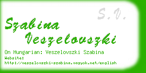 szabina veszelovszki business card